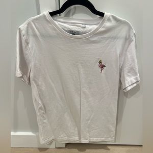 Jean Louis Casquette flamingo logo T-shirt size L